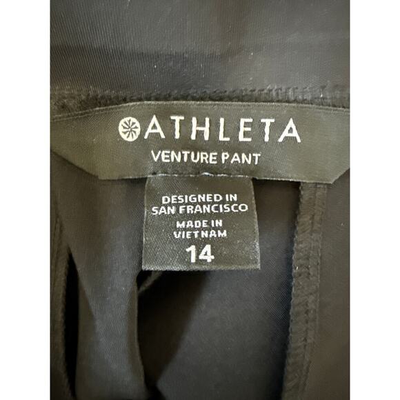 Athleta Women's Venture Pant in Black Athletic Casual Jogger Athleisure Size 14 - Picture 6 of 8